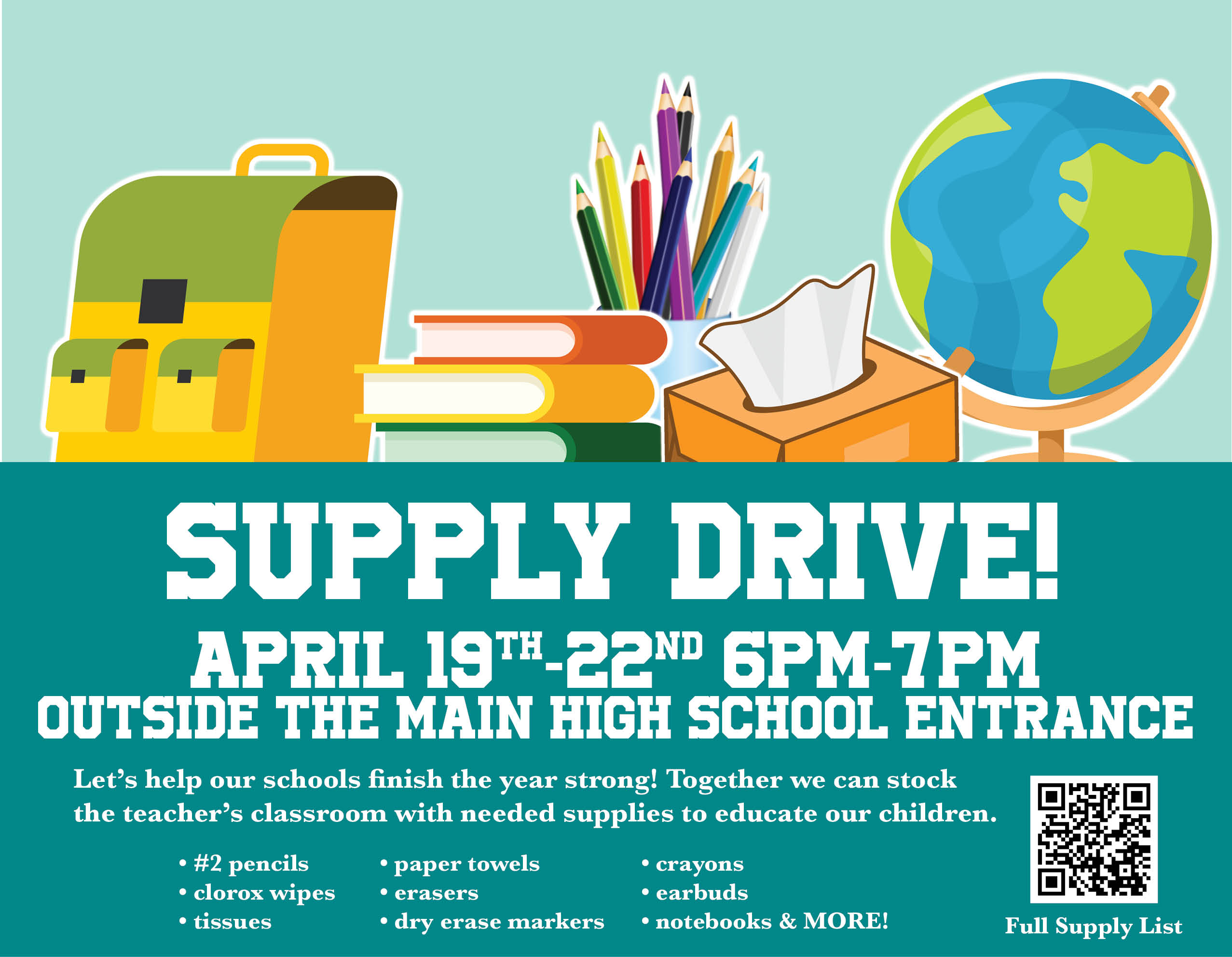 School Supply Drive during Murder on the Orient Express