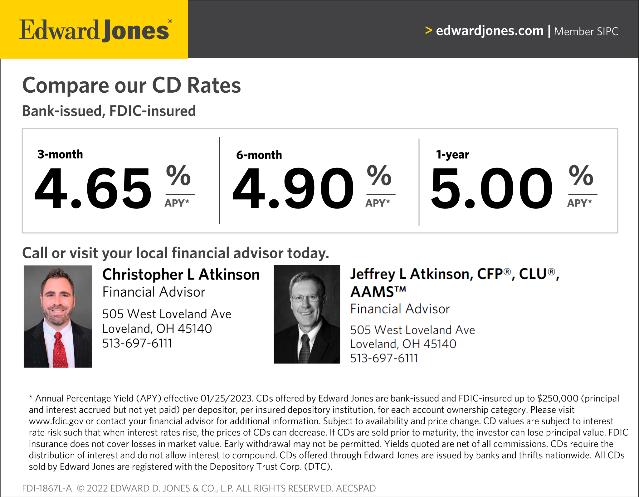 Meet our new advertisers: Edward Jones-Financial Advisors Jeffrey Atkinson and Christopher Atkinson