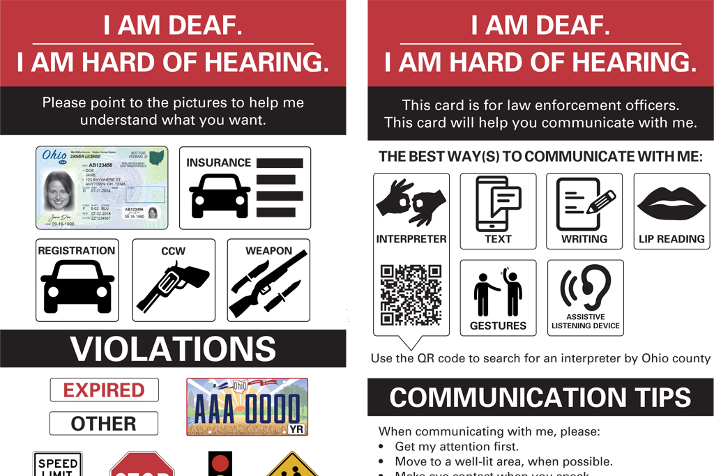 Get a communication card for the deaf and hard-of-hearing