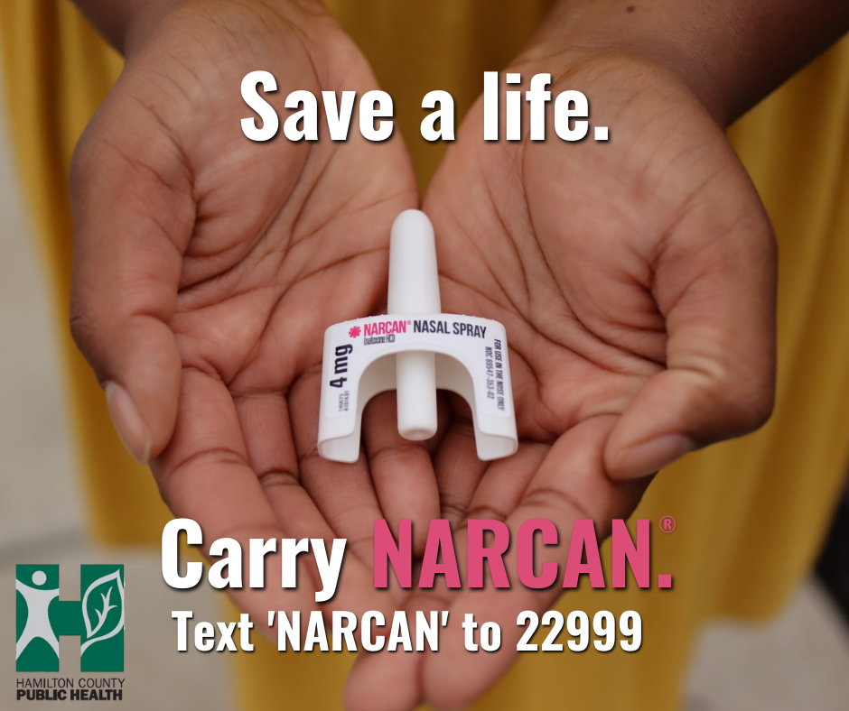 NARCAN (Naloxone) available to Hamilton County (OH) residents at NO CHARGE