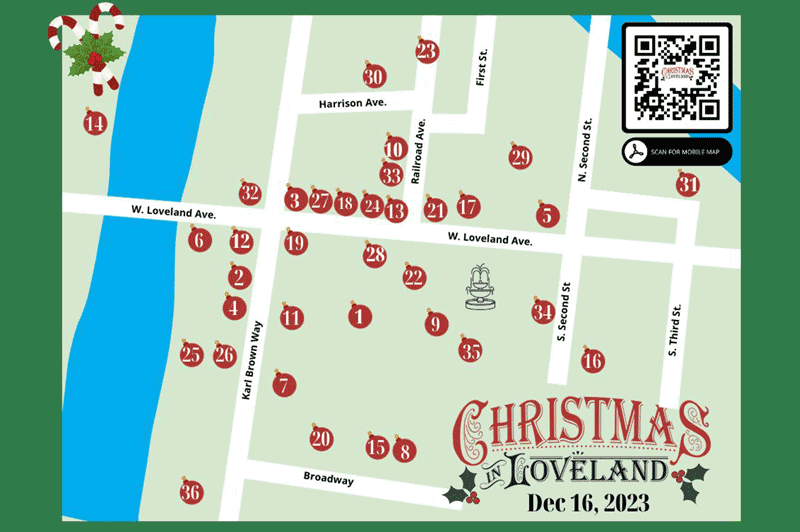 Hot off the press is the 2023 Christmas in Loveland Activity Map!