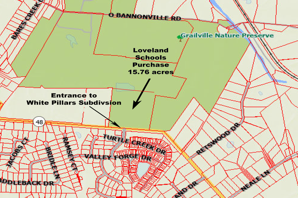 Views of land Loveland City School District purchased from Cardinal Land Conservancy