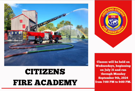 Residents of Loveland & Symmes Township: Upcoming Citizens Fire Academy
