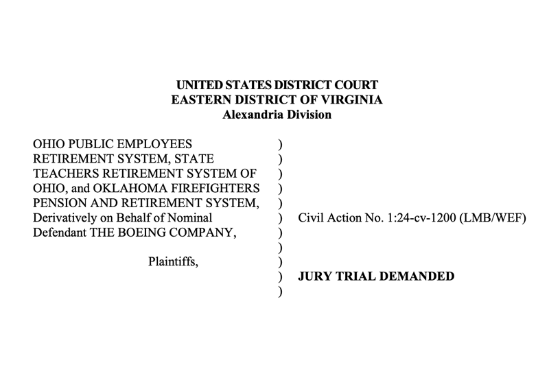 Attorney General Dave Yost files lawsuit against Boeing’s Board seeks accountability for safety failures