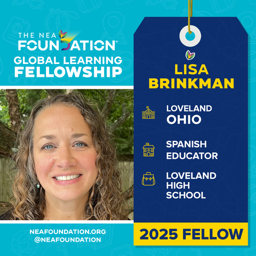 LHS teacher Lisa Brinkman selected for the 2025 NEA Foundation Global Learning Fellowship
