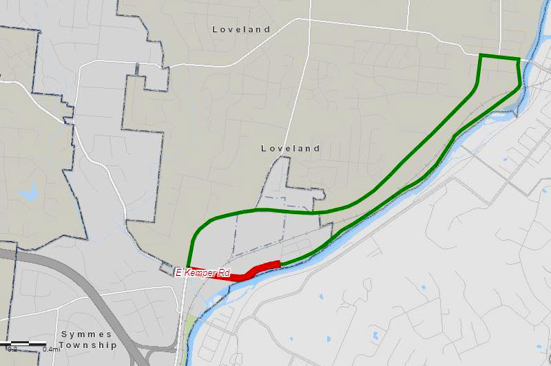 Kemper Road in Symmes Township along Little Miami to close for 2 days