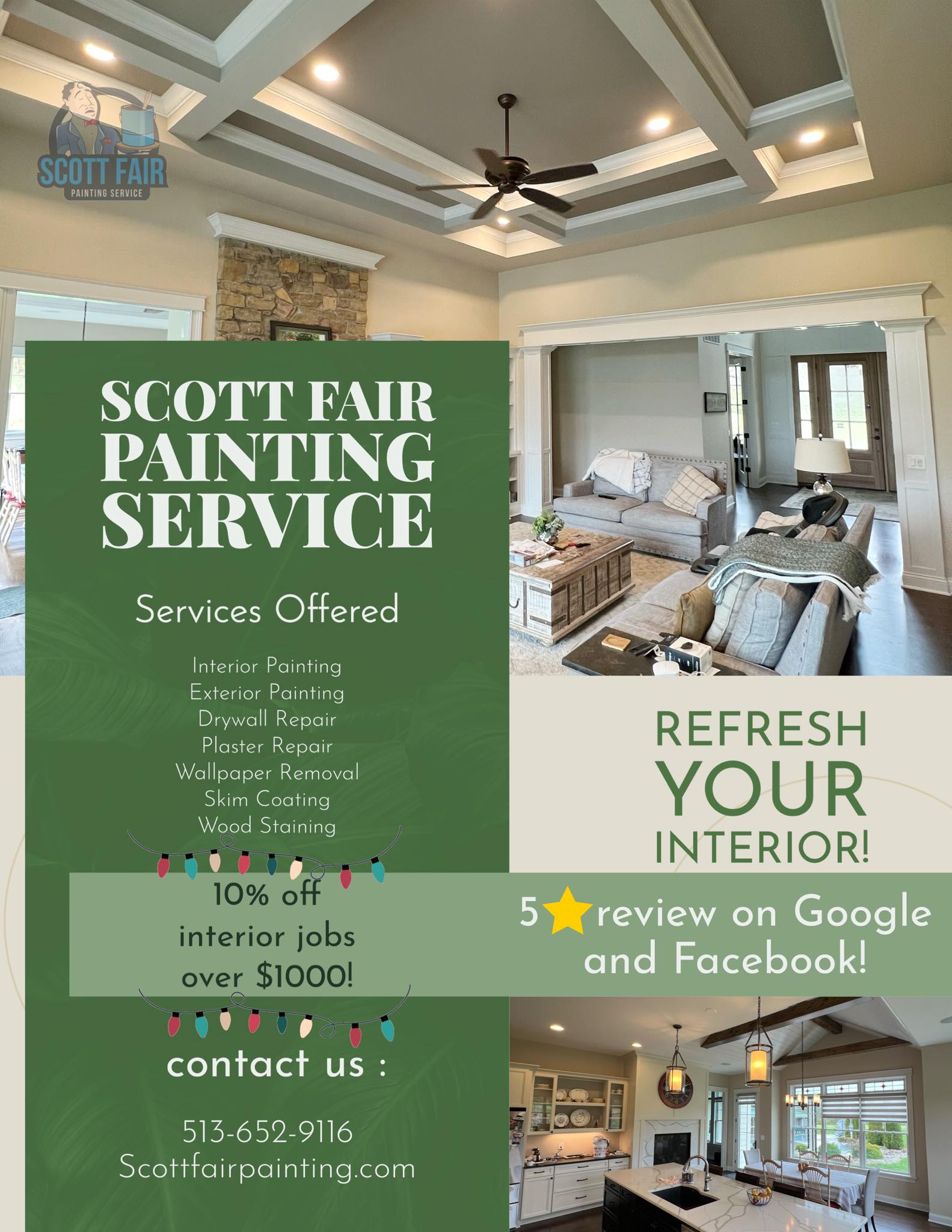 Scott Fair Painting Services is offering 10% off