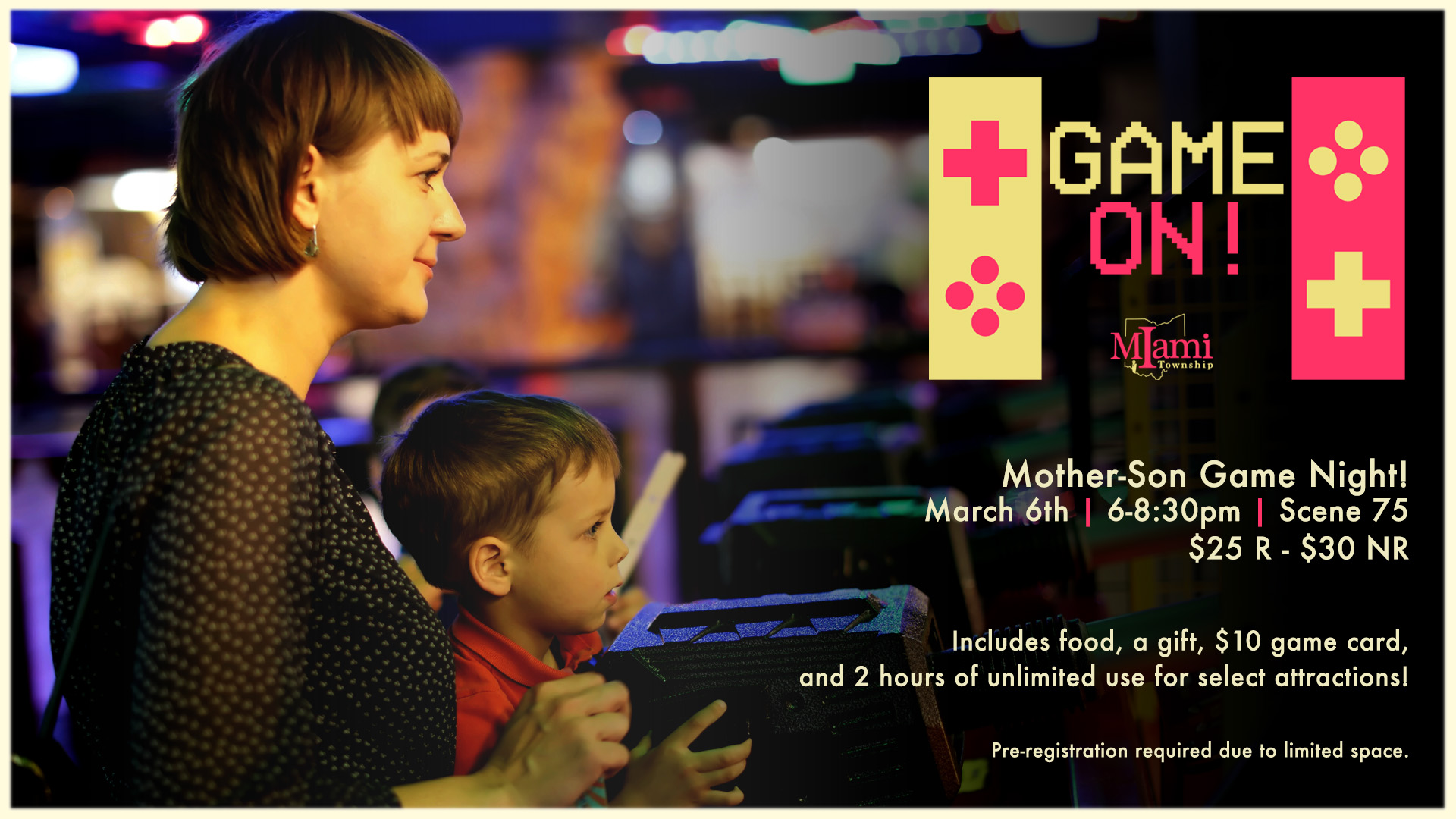 GAME ON! Mother/Son Game Night at Scene75 Entertainment Center