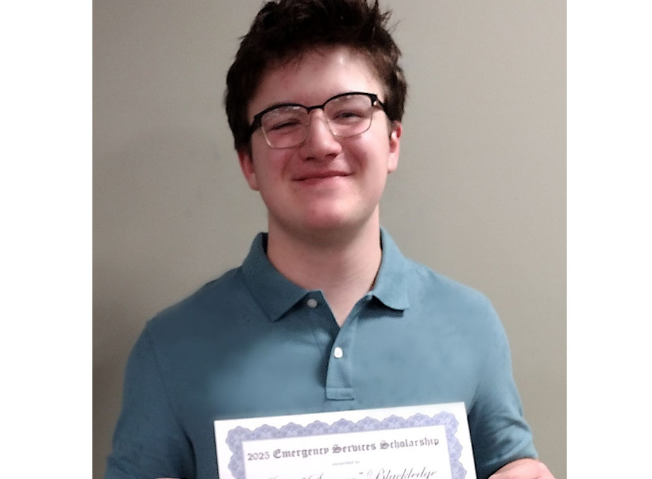 John “Sawyer” Blackledge awarded Emergency Services Scholarship